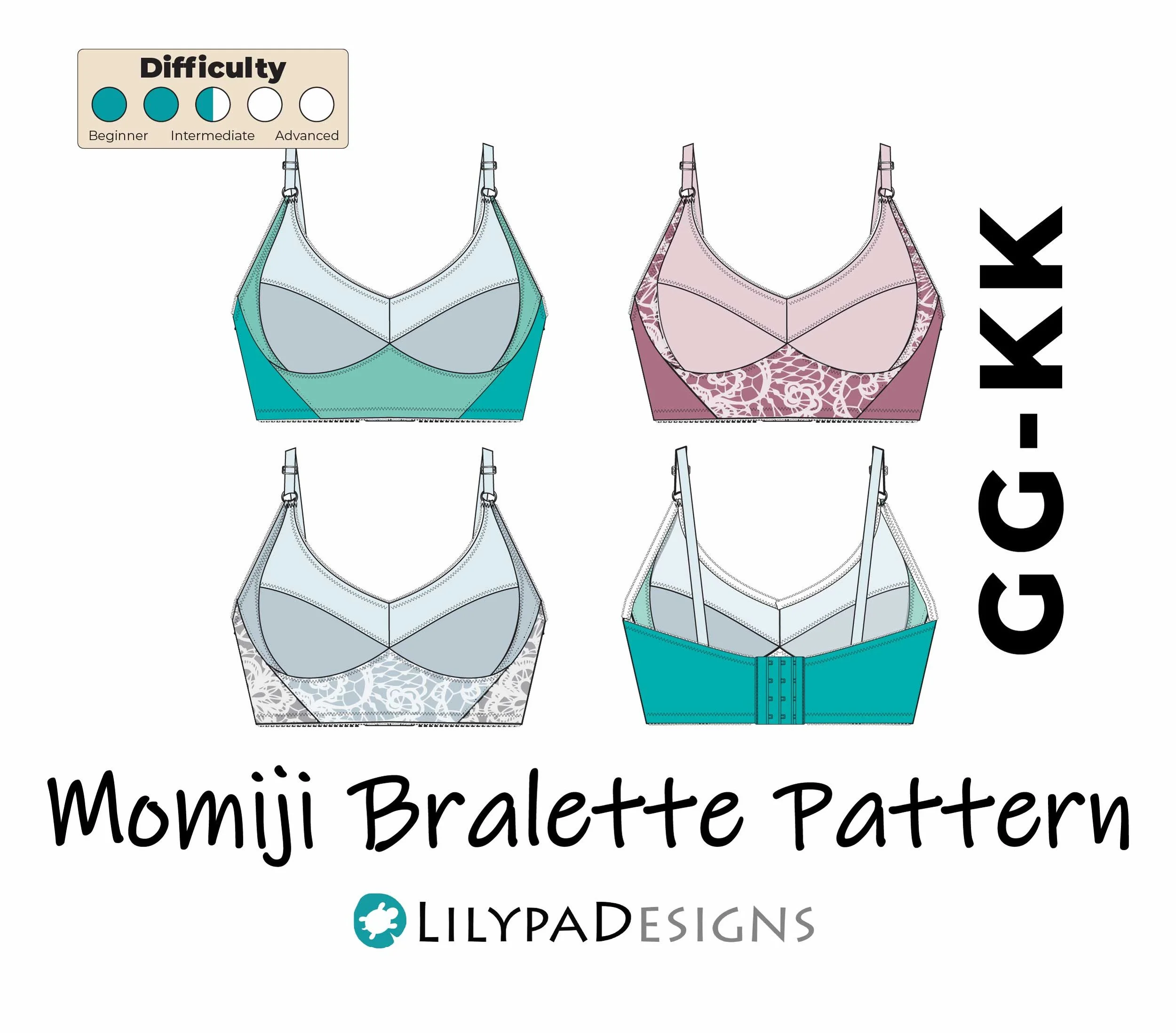 Momiji Wireless Bra Pattern = GG-KK — LilypaDesigns